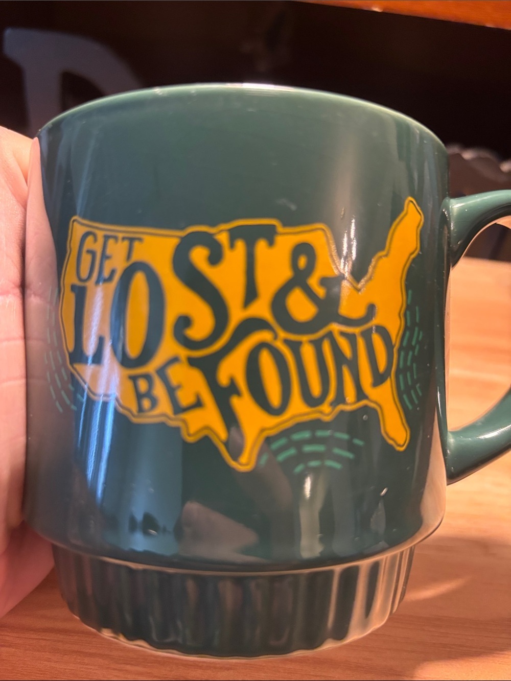 Get Lost & Be Found Green Ceramic Mug - Picture 4 of 9
